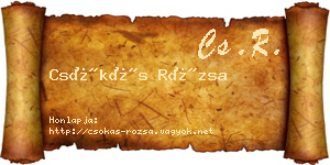 Csókás Rózsa névjegykártya