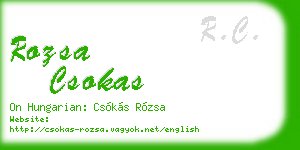 rozsa csokas business card